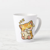 かわいい眠り猫の枕 カフェラテマグ (右アングル)