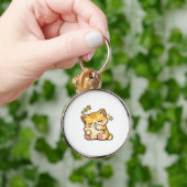 かわいい眠り猫の枕 キーホルダー (手)