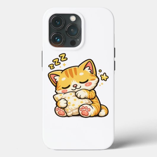 かわいい眠り猫の枕 Case-Mate iPhoneケース (裏面)