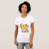 かわいい眠り猫の枕 Tシャツ (正面フル)