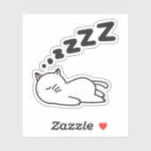 かわいい眠り猫 シール (シート)
