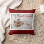 かわいい眠り猫 – 甘い夢 – クリスマス クッション (ブランケット)