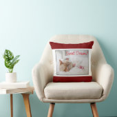 かわいい眠り猫 – 甘い夢 – クリスマス クッション (椅子)