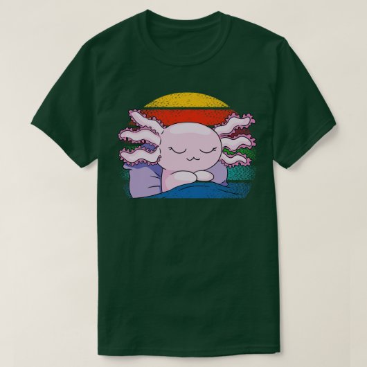 かわいい眠り軸足睡眠 Tシャツ (デザイン正面)