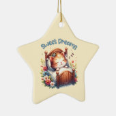かわいい眠るキットンスウィートドリームス子供部屋デコール セラミックオーナメント (右)