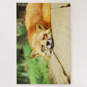 かわいい眠るキツネ ジグソーパズル (縦)