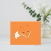 かわいい眠るキツネ ポストカード (スタンド正面)