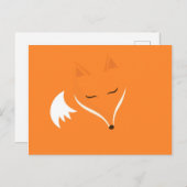 かわいい眠るキツネ ポストカード (正面/裏面)