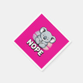 かわいい眠るコアラの「だめ」面白いキャラクター スタンダードカクテルナプキン (角)