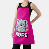 かわいい眠るコアラ「Nope」面白いキャラクター エプロン (インサイチュ)