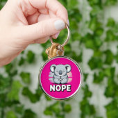 かわいい眠るコアラ「Nope」面白い漫画 キーホルダー (手)