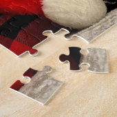 かわいい眠るゴールデンレトリバードッグクリスマス ジグソーパズル (側面)