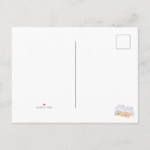 かわいい眠るテディベア双子の男の子シャワーbyメール インビテーションポストカード (裏面)