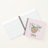 かわいい眠るナマケモノと名前の子供 ノートブック (内部)