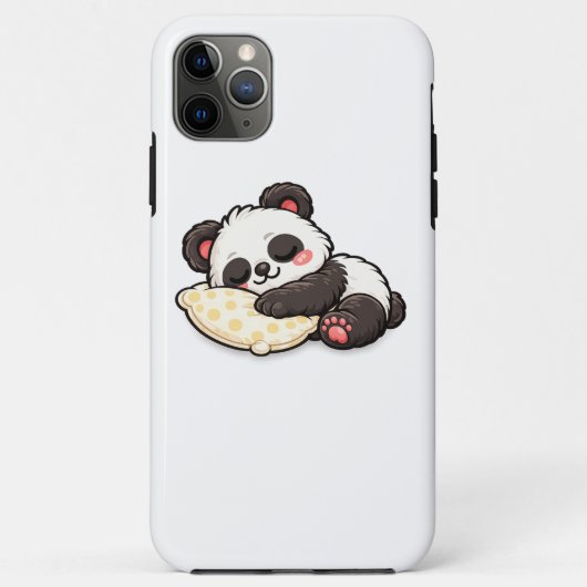 かわいい眠るパンダと枕 Case-Mate iPhoneケース (裏面)