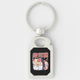 かわいい眠る寿司猫kittenアジアのフード恋人 キーホルダー