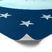 かわいい眠る月のポスター ポスター (角)