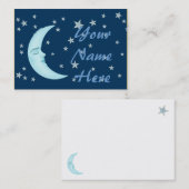 かわいい眠る月の名刺 名刺 (正面/裏面)