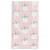 かわいい眠る猫の柄 スモールペーパーバッグ (正面)