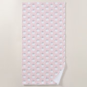 かわいい眠る猫の柄 ビーチタオル (正面)