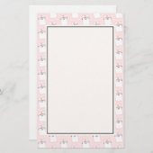 かわいい眠る猫の柄 便箋 (正面/裏面)