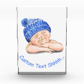 かわいい眠る甘い笑顔ハッピーベビーカスタマイズ-  フォトブロック (正面)