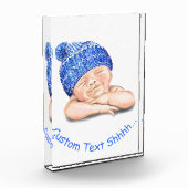 かわいい眠る甘い笑顔ハッピーベビーカスタマイズ-  フォトブロック (左)