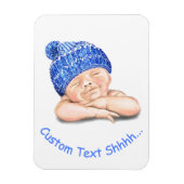 かわいい眠る甘い笑顔ハッピーベビーカスタマイズ-  マグネット (縦)