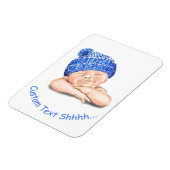 かわいい眠る甘い笑顔ハッピーベビーカスタマイズ-  マグネット (左側)