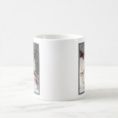 かわいい眠る白い猫ちゃんクリスマス コーヒーマグカップ (中央)