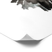 かわいい眠る白黒タキシード猫のポスター ポスター (角)