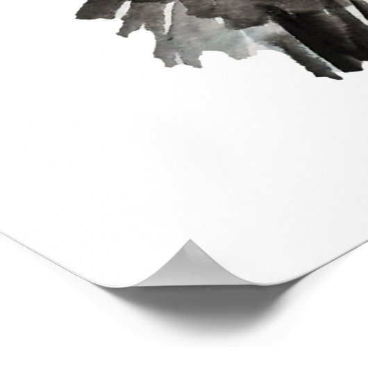 かわいい眠る白黒タキシード猫のポスター ポスター (角)