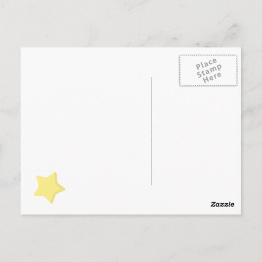 かわいい眠る羊 おめでとう 赤ちゃん 新生児 ポストカード (裏面)