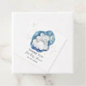 かわいい眠る象の星男の赤ちゃんありがとう フェイバータグ (インサイチュ)