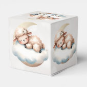 かわいい眠る赤ちゃん動物美しいパーティー フェイバーボックス (裏面サイド)