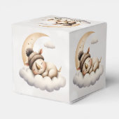 かわいい眠る赤ちゃん動物美しいパーティー フェイバーボックス (裏面サイド)