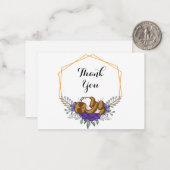 かわいい眠れるナマケモノありがとう ノートカード (正面/裏面インサイチュ)