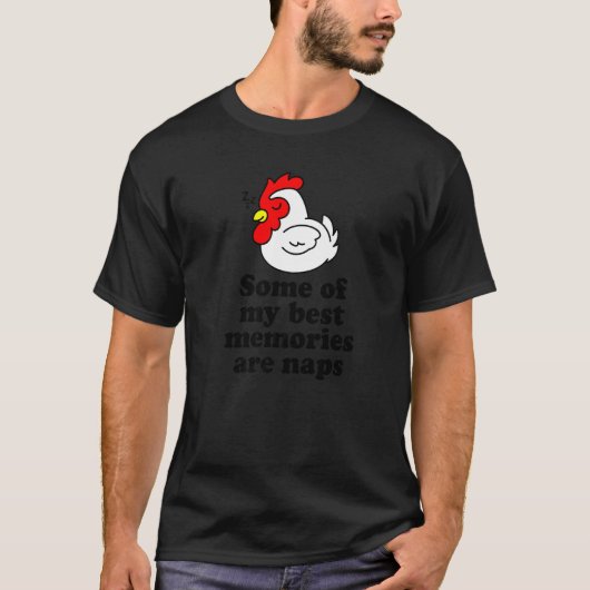 かわいい眠れるニワトリ・アニマ Tシャツ (正面)