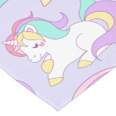 かわいい眠れるユニコーンカラフルと射撃、 発砲星 ショートテーブルランナー (コーナー)