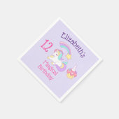 かわいい眠れるユニコーンカラフルと射撃、 発砲星 スタンダードカクテルナプキン (角)