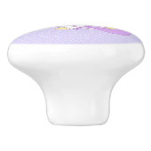 かわいい眠れるユニコーンカラフルと射撃、 発砲星 セラミックノブ (側面)