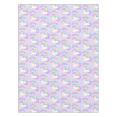 かわいい眠れるユニコーンカラフルと射撃、 発砲星 テーブルクロス (正面)