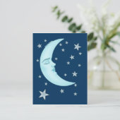 かわいい眠れる月はがき ポストカード (スタンド正面)