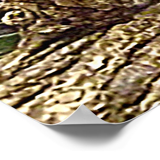 かわいい眠れる赤いパンダ(口に食べ物) ポスター (角)