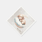 かわいい眠れる赤ん坊の動物たち スタンダードカクテルナプキン (角)