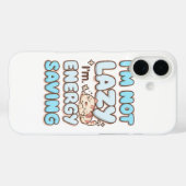 かわいい眠猫の「省エネ」名言 Case-Mate iPhoneケース (裏面 (横))