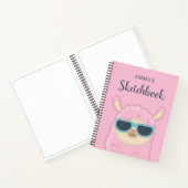 かわいい眼鏡のラマ 子供用オリジナル ノートブック (内部)