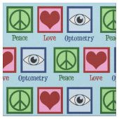 かわいい眼鏡検査者ピースラブ検眼法 ファブリック (クローズアップ)