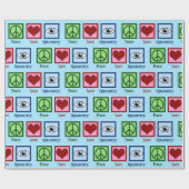 かわいい眼鏡検査者ピースラブ検眼法 ラッピングペーパー (フラット)