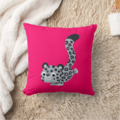 かわいい着地ユキヒョウ枕 クッション (ブランケット)